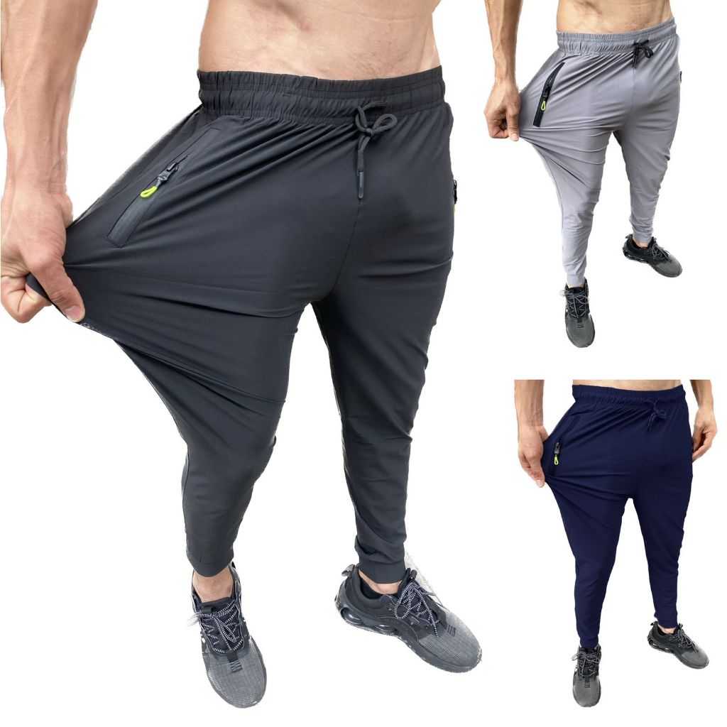 Kit 3 Calças Esportivas Dry Fit Seda Fria – Secagem Rápida & Respirável