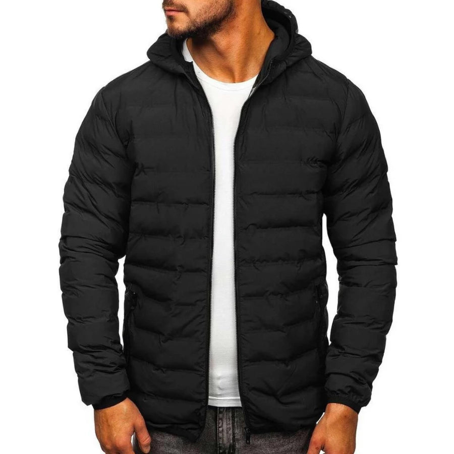 Jaqueta Puffer Corta Vento Masculina e Unissex com Capuz Removível – Ideal para o Frio